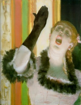  dancer Oil Painting - singer with glove Impressionism ballet dancer Edgar Degas